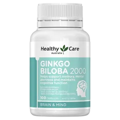 Viên Uống Bổ Não Ginkgo Biloba Healthy Care Úc 2000mg