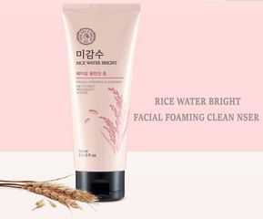 Sữa Rửa Mặt The Face Shop Rice Water Bright 150ml - Làm Sạch Da, Giúp Da Trắng Sáng, Không Nhờn Rít - Dưỡng Ẩm Từ Gạo Hàn Quốc