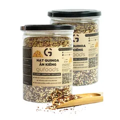 Combo 2 hũ Hạt quinoa (diêm mạch) 3 màu ăn kiêng GUfoods (mỗi hũ 400g)