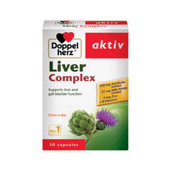 Viên uống Doppelherz Liver Complex hỗ trợ giải độc gan hộp 30 viên