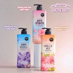 Sữa Tắm Nước Hoa On The Body Hàn Quốc 900ml - Dưỡng Da Trắng Mịn, Hương Hoa Quyến Rũ, Chăm Sóc Da Từ Tự Nhiên
