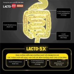 Men Vi Sinh Lacto- Fit Gold Hỗ Trợ Đường Ruột Khỏe Mạnh (50 gói x 2g)