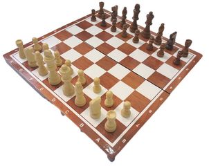 Bàn Cờ Hộp Gỗ Super King Thiết Kế Chuẩn Quốc Tế, Quân cờ cao 5,4 cm
