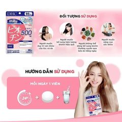 Viên Uống Biotin DHC 60 Ngày - Hỗ Trợ Mọc Tóc, Ngừa Rụng Tóc Từ Nhật Bản, Tăng Cường Sức Khỏe Da Tóc