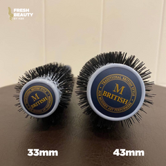 Lược tròn BRITISH M Hot Curling Ceramic Brush tạo lọn xoăn, độ phồng