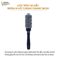 Lược BRITISH M Hot Curling Ceramic Brush tạo lọn xoăn, độ phồng