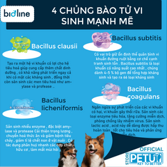 Men vi sinh 4-in-1 cho chó mèo PetUp Bioline