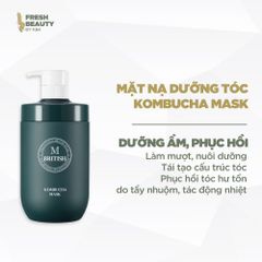 Mặt nạ tóc BRITISH M Kombucha Mask 750g - Phục hồi chuyên sâu cho tóc hư tổn, dưỡng ẩm và làm mượt, phù hợp với nam nữ