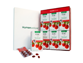 Viên nang dầu gấc Humancel GAC - Bổ mắt và trẻ hóa da theo công nghệ Hàn Quốc, 100% tự nhiên, an toàn cho người sử dụng