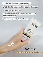 Kem Chống Nắng Vật Lý Corthe ULTra Sun Block SPF50+ PA+++ - Bảo Vệ Da Tối Ưu, Chống Nắng Hiệu Quả, Dành Cho Tất Cả Các Loại Da