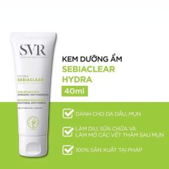 Kem Dưỡng Ẩm SVR Sebiaclear Hydra 40mL - Giảm Mụn, Làm Dịu Da, Mờ Thâm, Phù Hợp Mọi Loại Da, Kem Chăm Sóc Da Nhạy Cảm