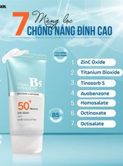 Kem Chống Nắng B5 Prettyskin - Phục Hồi Dưỡng Trắng, SPF 50+/PA+++, Giúp Cấp Ẩm và Bảo Vệ Da Mặt - Dung Tích 70ml