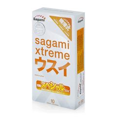 Bao Cao Su Sagami Xtreme Super Thin Siêu Mỏng Ôm Sát Hộp 10 Cái 81082