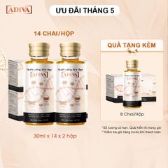 Combo 2 Nước Uống Hỗ Trợ Làm Đẹp Collagen Adiva 14 lọ x 30ml