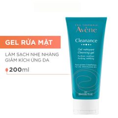 Gel Rửa Mặt Avène Cleanance 200ml - Sữa Rửa Mặt Dành Cho Da Nhờn Mụn, Làm Sạch Dịu Nhẹ, Kiểm Soát Dầu, Chăm Sóc Da Nhạy Cảm