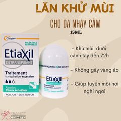 Lăn Khử Mùi Etiaxil Detranspirant Roll-On - Ngăn Mùi Hôi 72 Giờ, Không Mùi, Không Dính, Phù Hợp Với Da Thường & Nhạy Cảm