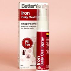 Xịt Bổ Sung Sắt Iron Daily Oral Spray 25ml - Dạng Xịt Dễ Dàng Hấp Thụ Cho Bé Và Người Lớn, Giúp Giảm Mệt Mỏi, Hương Vị Táo Ngon