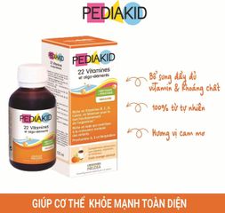 Siro Pediakid Pháp - Thực phẩm chức năng hỗ trợ sức khỏe toàn diện cho bé từ 0-12 tuổi, Vitamin D3, cải thiện tiêu hóa, tăng cường miễn dịch.