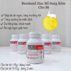Kẹo nhai Bioisland Zinc vị sữa - Bổ sung kẽm cho bé từ 1 tuổi, tăng cường miễn dịch và phát triển toàn diện, hàng nội địa Úc