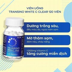 Viên uống hỗ trợ trắng da, giảm nám Nhật Bản White C Clear Transino