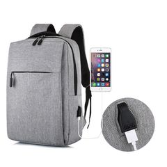 Balo Unisex Thời Trang Kèm Cổng Sạc USB Tiện Dụng - Chất Liệu Polyester Nhẹ, Dùng Đi Làm, Du Lịch, Học Tập