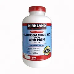 Hỗ trợ xương khớp Glucosamine 375 Viên Kirkland của Mỹ mẫu mới