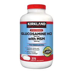 Viên Uống Glucosamine HCL 1500mg Kirkland With MSM 1500mg 375 Viên