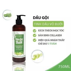 Dầu Gội Bưởi Hỗ Trợ Mọc Tóc Milaganics 750ml Grapefruit Shampoo