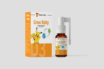 Grow Baby xịt bổ sung DHA D3 K2 hỗ trợ hấp thu canxi lọ 50 liều xịt