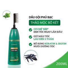 Dầu Gội Phủ Bạc Đen Tóc Thảo Mộc Thiên Nhiên Milaganics 200ml