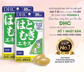 Viên uống Sáng Da DHC Adlay Extract 30 Viên - Thực phẩm chức năng làm trắng da, cung cấp độ ẩm và ngăn ngừa lão hóa da