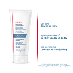 Dầu Gội Ducray Argeal Shampoo 200mL Kiểm Soát Nhờn
