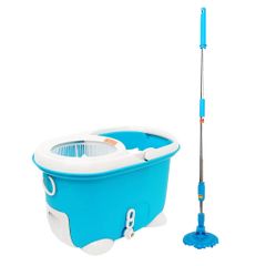 Bộ Cây Lau Nhà Xoay Tay 360 Độ Lock&Lock MOP-Q2-1 - Kèm 2 Bông Lau, Dễ Dàng Vệ Sinh Sàn Nhà, Phòng Bếp, Phòng Tắm