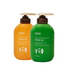 Combo Dầu Gội Xả Hữu Cơ Gừng Sả Giúp Kích Mọc Tóc, Ngăn Tóc Bết Dầu