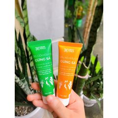 Combo Dầu Gội Xả Hữu Cơ Gừng Sả Giúp Giảm Gàu Ngứa Size Mini