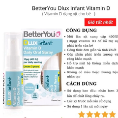 Vitamin D3 dạng xịt Anh Quốc Dlux - Betteryou