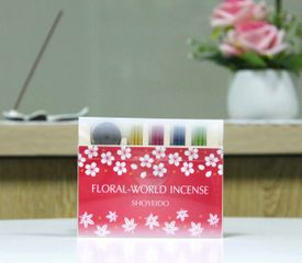 Nhang Thơm 4 Mùi Hoa Shoyeido Nhật Bản - Violet, Hoa Hồng, Hoa Nhài, Đàn Hương - Phong Thủy Thư Giãn Thiền Tịnh