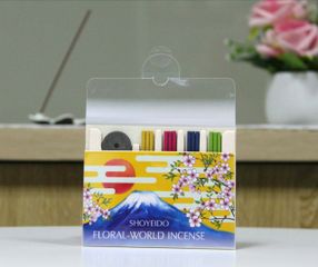 Nhang Thơm 4 Mùi Hoa Shoyeido Nhật Bản - Violet, Hoa Hồng, Hoa Nhài, Đàn Hương - Phong Thủy Thư Giãn Thiền Tịnh