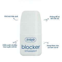 Lăn Nách Khử Mùi Kiểm Soát Mồ Hôi Blocker ZIAJA 60ml