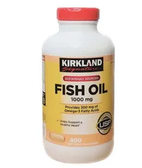 Dầu Cá  Omega 3 Fish Oil Kirkland 1000mg 400 Viên