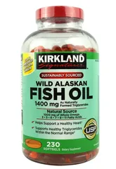 Dầu Cá Kirkland Wild Alaskan Fish Oil 1400mg Của Mỹ Chính Hãng