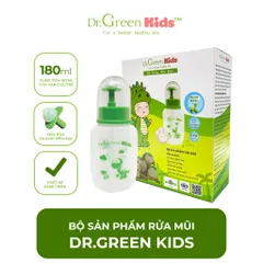 Bình rửa mũi cho trẻ Dr.Green Kids, kèm 30 gói muối biển