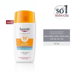 Kem Chống Nắng Eucerin Hydro Protect Ultra Light 50mL SPF50+ - Bảo Vệ Da Chống Tia UVA/UVB, Nhẹ Nhàng Cho Da Nhạy Cảm