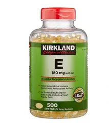 Kirkland Vitamin E 400 IU 500 Viên  Nắp Đỏ Của Mỹ - Nắp Bật