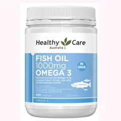 Viên dầu cá Fish Oil 1000mg Omega-3 lọ 400 viên Healthy Care