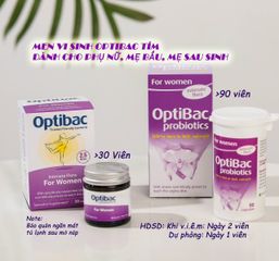 Men Vi Sinh Optibac Probiotics Tím Dành Cho Phụ Nữ - Hỗ Trợ Cải Thiện Viêm Phụ Khoa Và Nấm Vùng Kín, 30 Viên Nhập Khẩu Anh Quốc