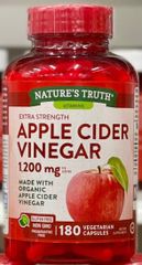 Viên Uống Giấm Táo Giảm Cân Hữu Cơ Nature's Truth Apple Cider Vinegar 1200 mg - 180 Viên Bổ Sung Chất Xơ và Enzyme Tự Nhiên