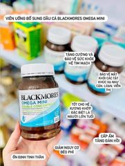 Dầu cá không tanh Blackmores omega mini concentrated Úc lọ 400 viên