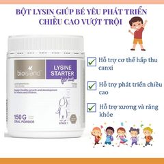 Bioisland Lysine Starter bột tăng chiều cao Úc cho bé lọ 150g