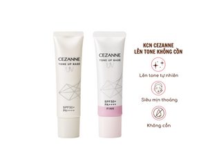 Kem Chống Nắng Cezanne Tone Sáng Hồng/ Trắng/ Kem Lót SPF 50+ PA++++